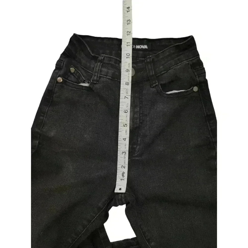 Fashion Nova High Waisted Black Wash Skinny Jeans Stretchy Sexy Denim Size 0 - Picture 7 of 9